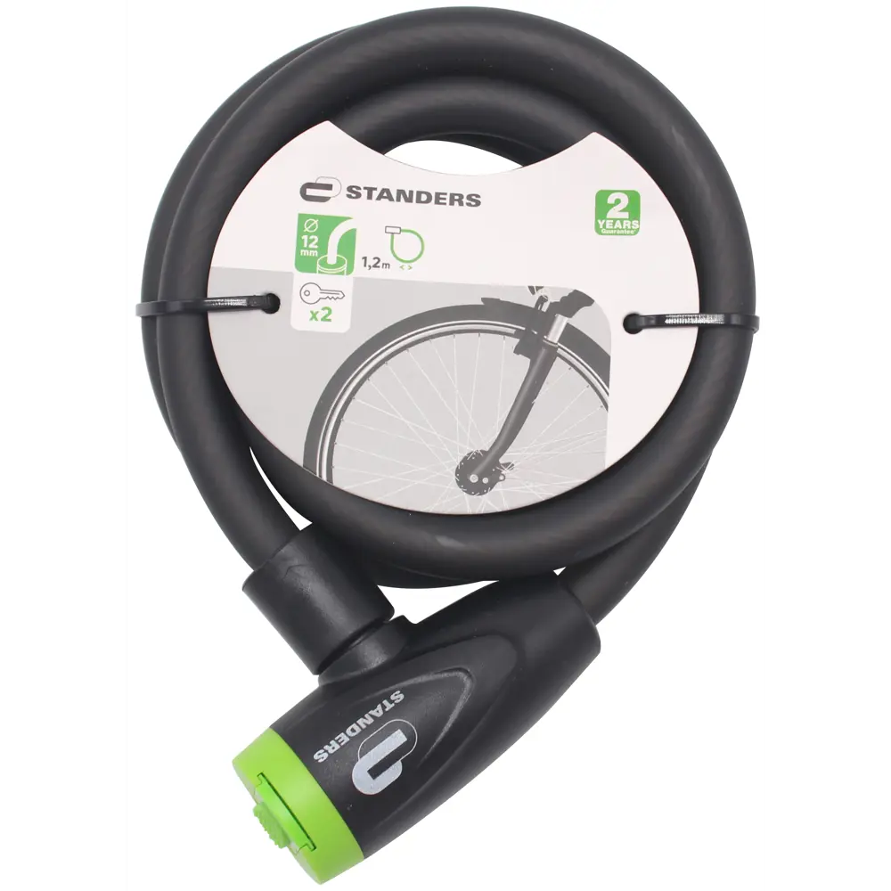 Велосипедный замок Standers с защитным тросом 12 мм 82247316 STLM-0023069 - Вид №2