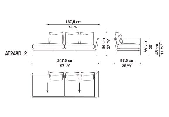 Кожаный диван B&B Italia Атолл ARCH-00112726 - Вид №58