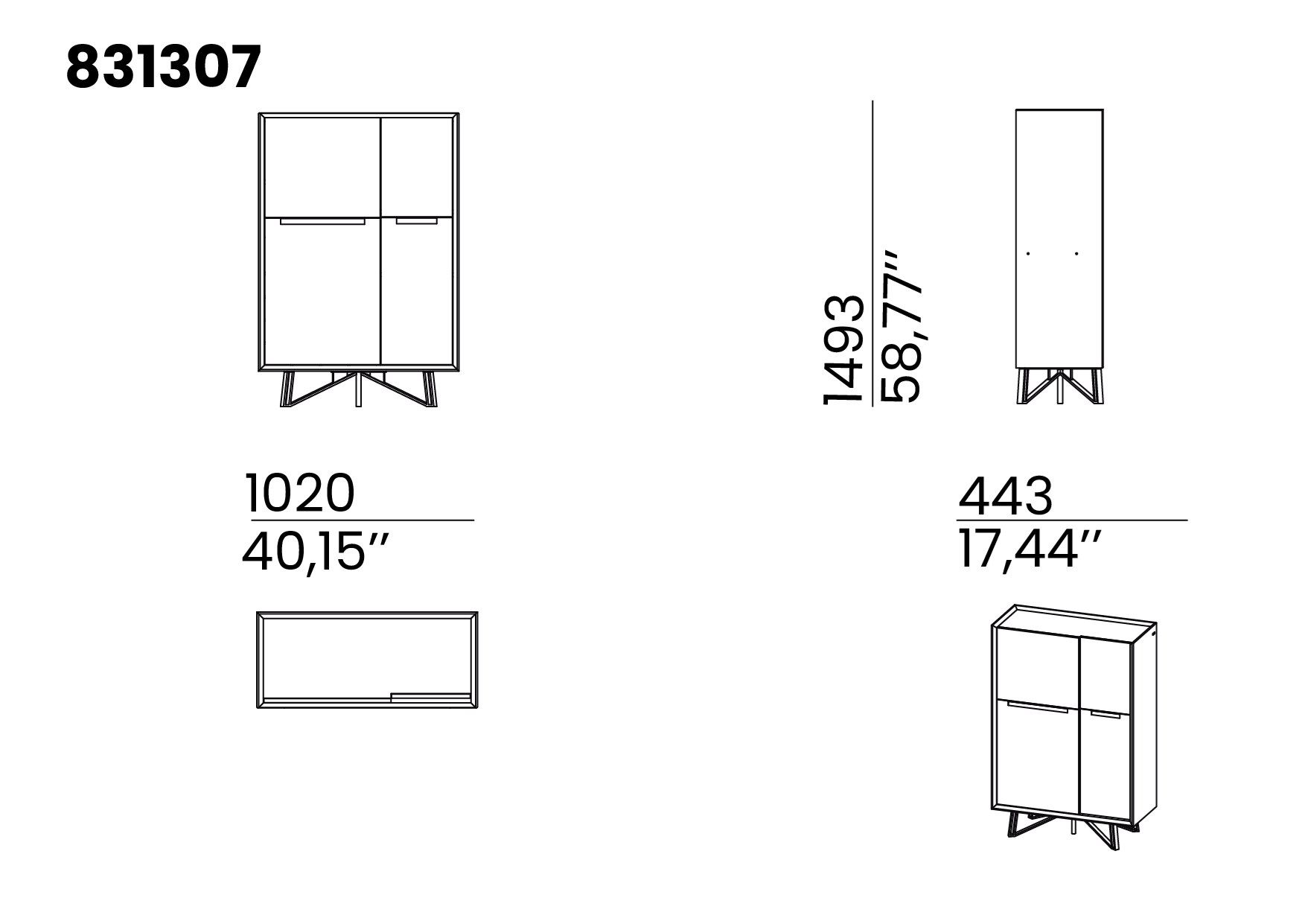 Деревянный барный шкаф animovel Тайга ARCH-00125538 - Вид №5