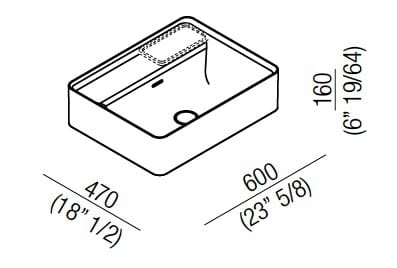 Прямоугольная столешница из Cristalplant® Agape Марсель ARCH-00024899 - Вид №3