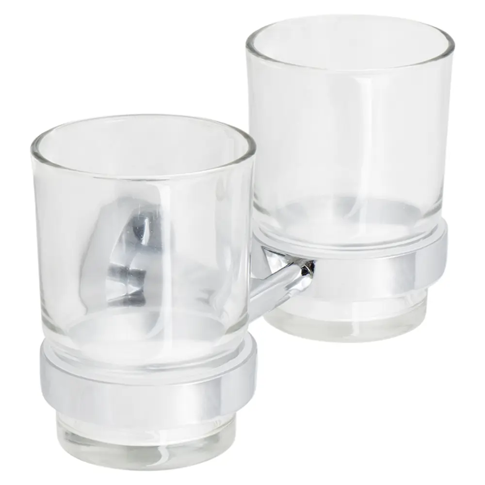 Стакан подвесной для зубных щёток Sensea «Quaddro», двойной, цвет хром STLM-2085562