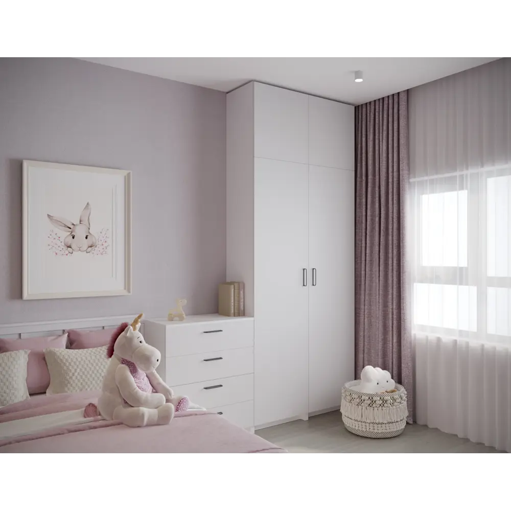 Дверь Лион 59.4x225.8x1.8 см ДСП цвет белый Santreyd STLM-2104140 - Вид №8