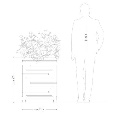 Плантатор из оцинкованной стали DIMCAR Snake ARCH-00083515 - Вид №1