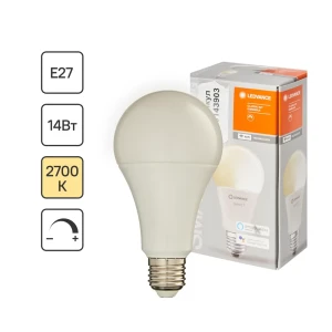 Лампа умная светодиодная Wi-Fi Osram Smart Plus E27 220-240 В 14 Вт груша матовая 1521 лм теплый белый свет 89143903 STLM-2046821
