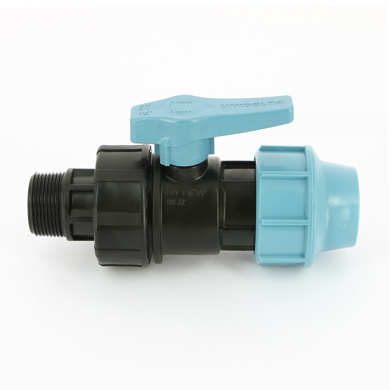 Кран обжим-Н Unidelta 40 х 1"1/4 для труб ПНД полипропилен PP-B 1072040005001
