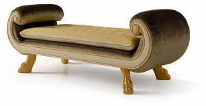 Carpanese Home Бархатная скамейка с подлокотниками Heritage 6092