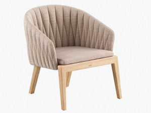 Садовое кресло из ткани и ТИКа с подлокотниками