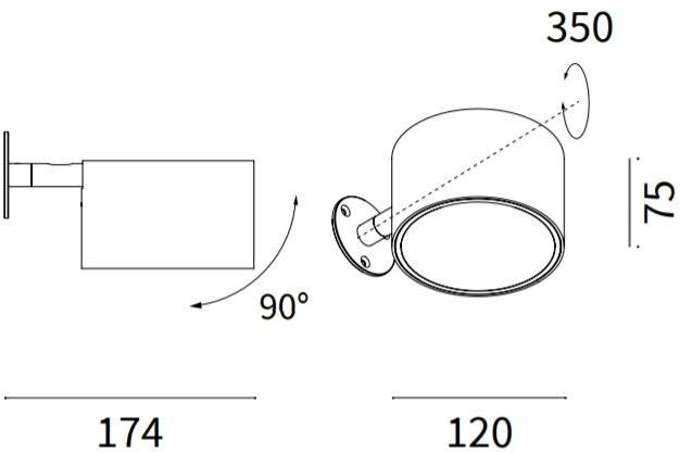 Lucifero's Регулируемый светодиодный уличный настенный светильник Iferrosi If20.9 - Вид №2
