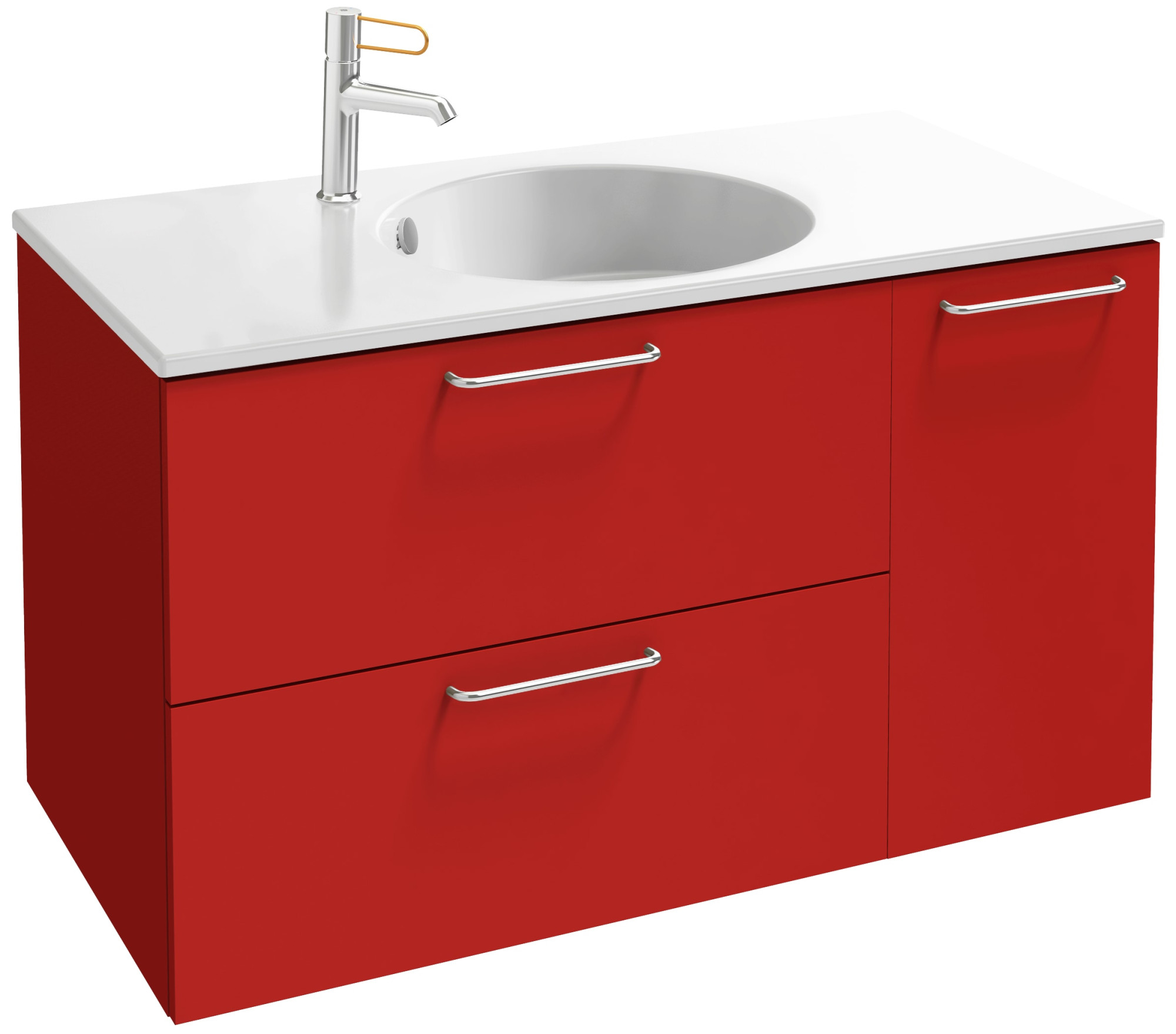 EB2543-R5-G1C Тумба под столешницу 90 см, 2 ящика/1 дверца, хромированная ручка JACOB DELAFON ODÉON RIVE GAUCHE ODEON RIVE GAUCHE