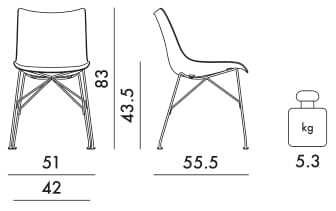 Стул из шпона Kartell Smart Wood ARCH-00089041 - Вид №8