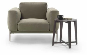 Flexform Кресло из ткани со съемным чехлом с подлокотниками Romeo