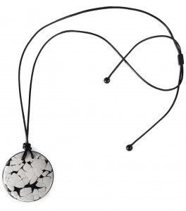 MIX_2343 Колье, крошенная яичная скорлупа, алюминий Mix Culture