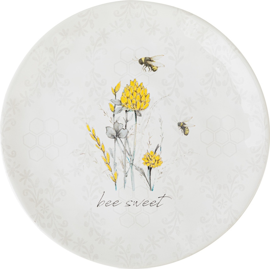 10672173 Certified International Тарелка закусочная Certified Int. Пчелки. Bee sweet 21см, керамика Керамика 