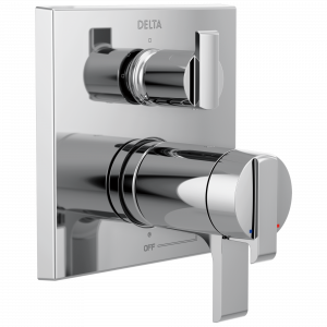 T27T867 Трим клапана Angular Modern TempAssure® серии 17T со встроенным переключателем на 3 положения Delta Faucet Delta Хром