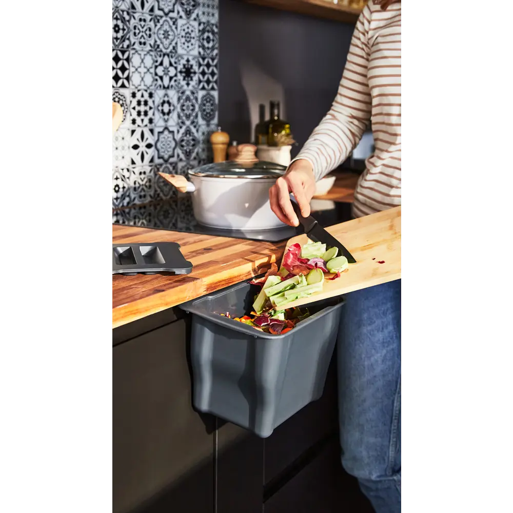 Контейнер мусорный 4 л Delinia пластик цвет серый STLM-2170677 - Вид №7