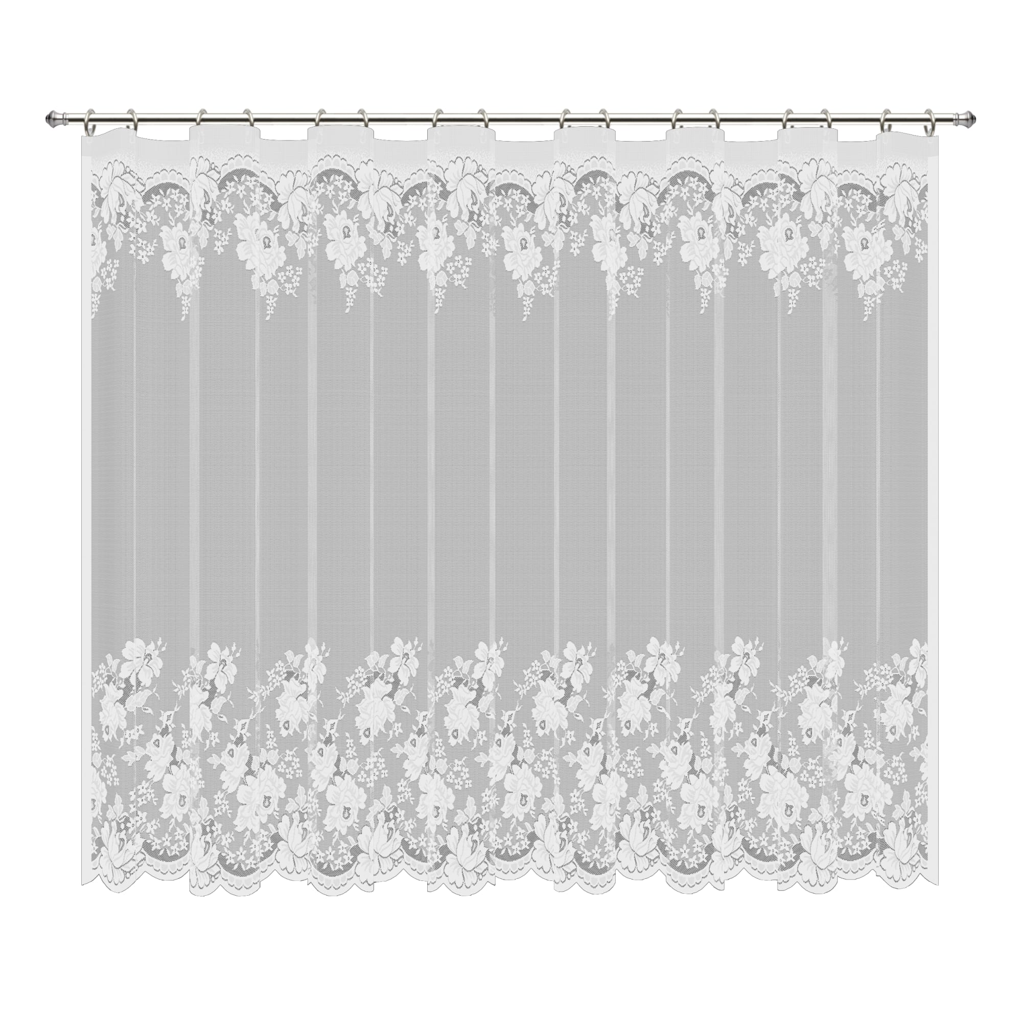 82633557 Тюль на ленте для кухни «Ника» 255х165 см цвет белый Santreyd 