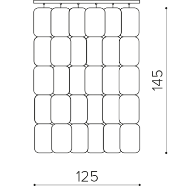 PA H005 x6 Подвесной акустический разделитель h145 см True Design Patch - Вид №1