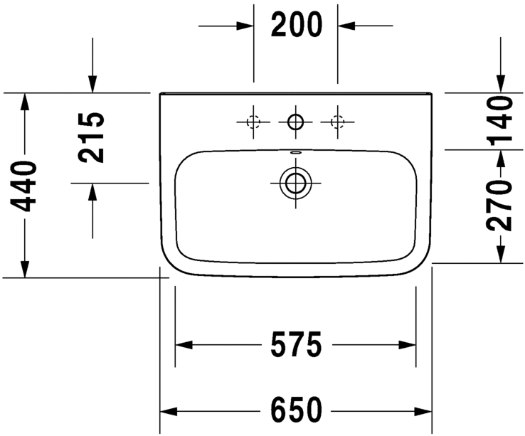 2319650030 Подвесная раковина настенная овальная Duravit Durastyle - Вид №4