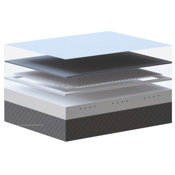 Матрас со съемным чехлом 180x190 Blue Sleep Hybrid BLUE SLEEP  178515 Белый;серый  - Вид №1