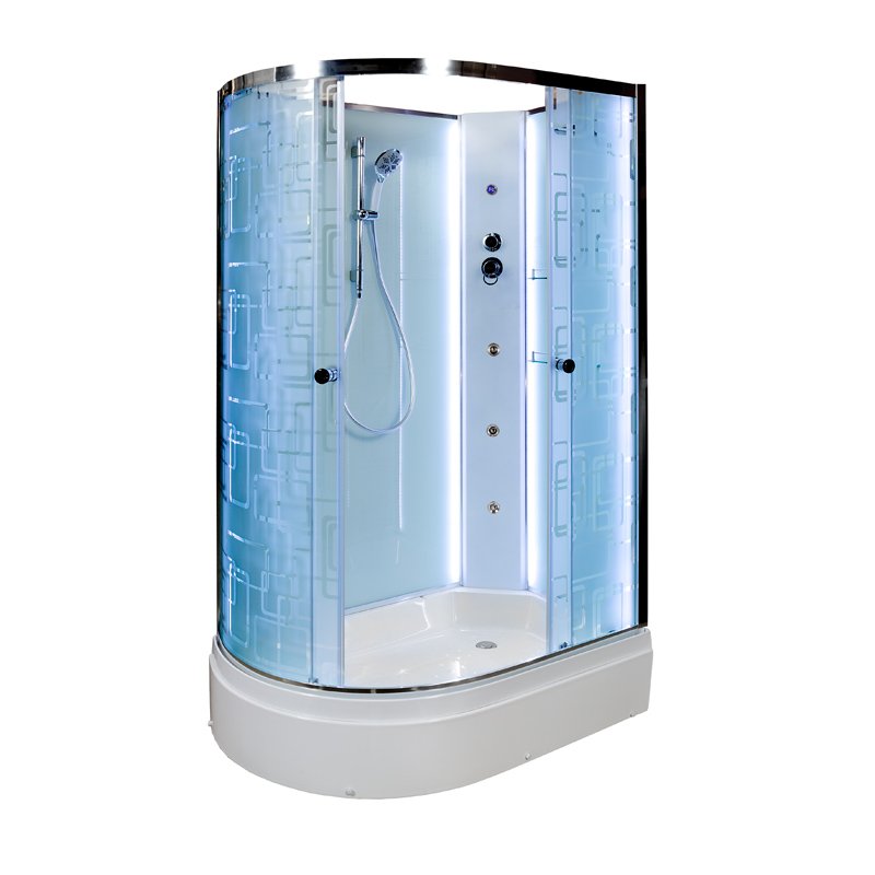 L 920 R N с гидромассажем Душевая кабина DETO Серия L ЕМ2712 R N LED с гм. - Вид №1