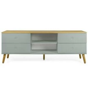 Тумба под ТВ Tenzo Dot, 60х162х43 см, дуб, зеленая