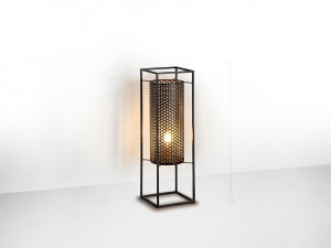 087669 Фонарь маленький черный/золотой Schuller Vera