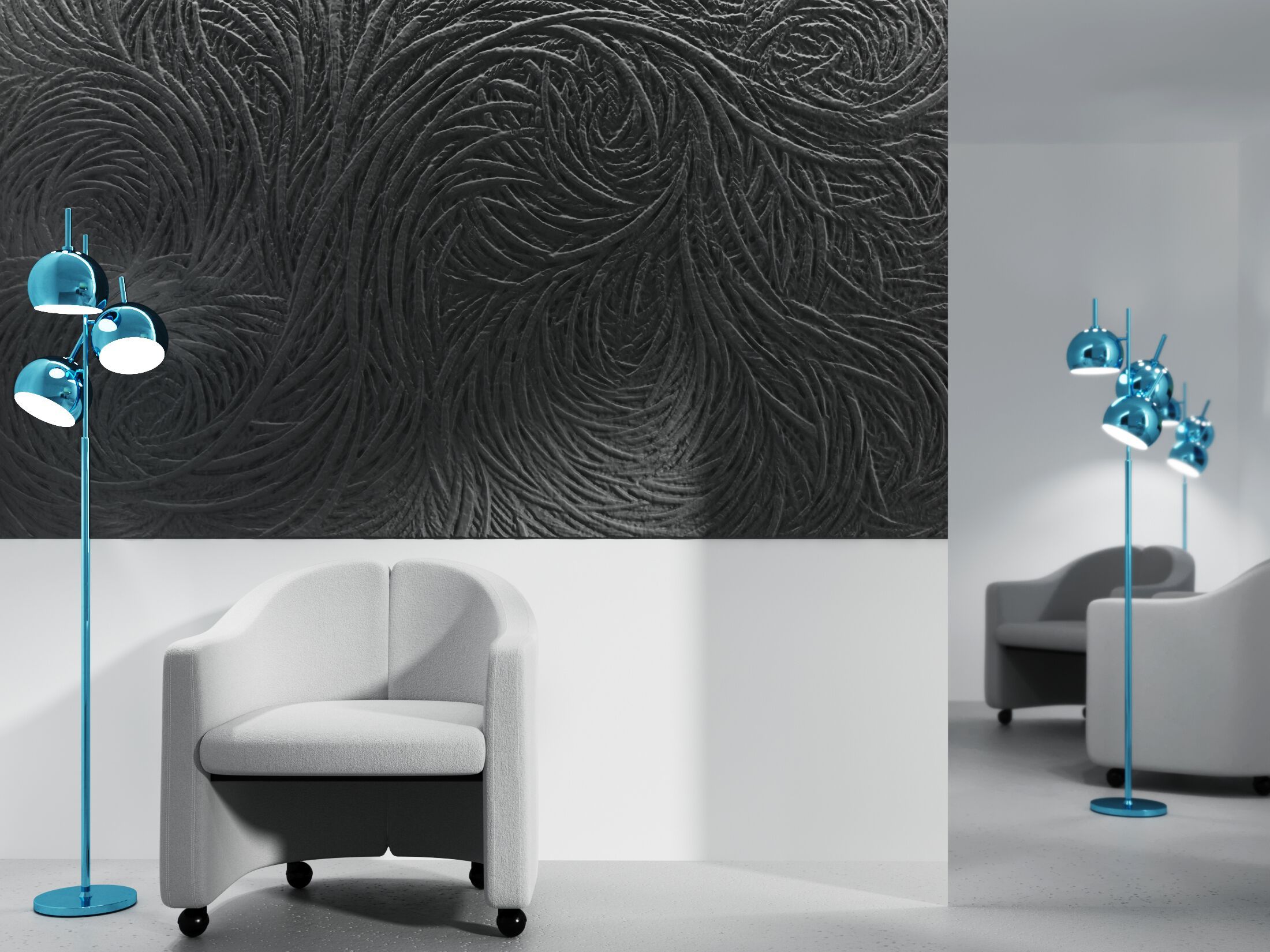 Трехмерная декоративная гипсовая панель WallDeco THORNS ARCH-00107253