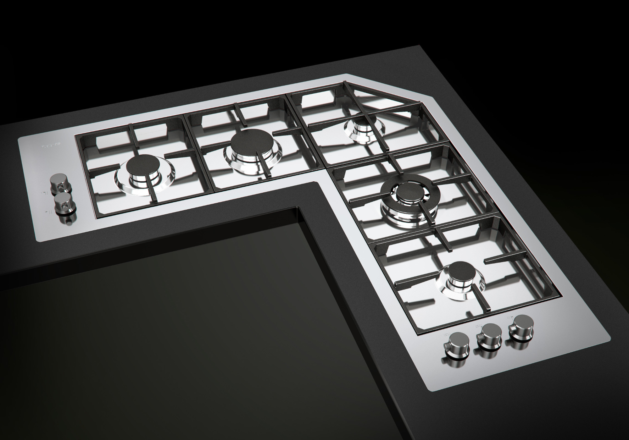 7235042 Варочная панель Quadra Angolare 7235 042 Fosterspa  - Вид №3
