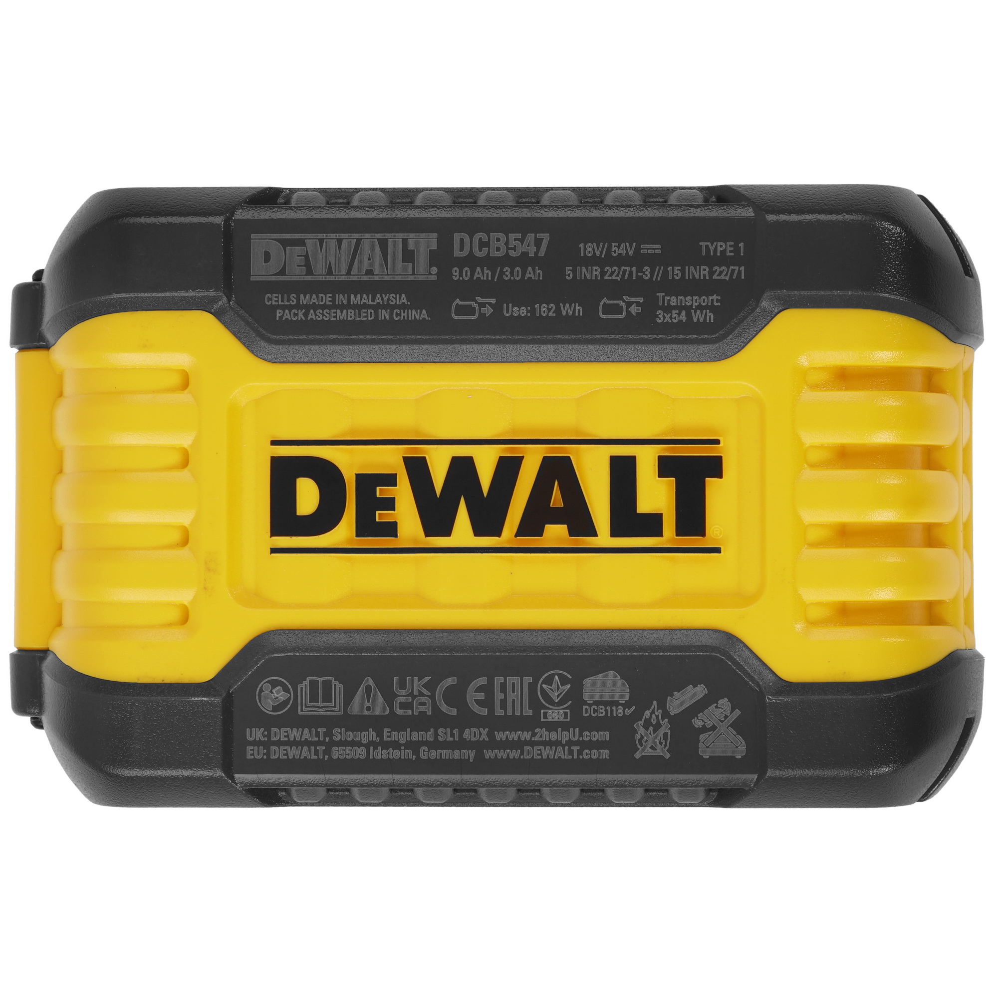 Аккумулятор DeWalt DCB547-XJ XR FLEXVOLТ 18/54V 5440950 STDN-0140265 - Вид №2