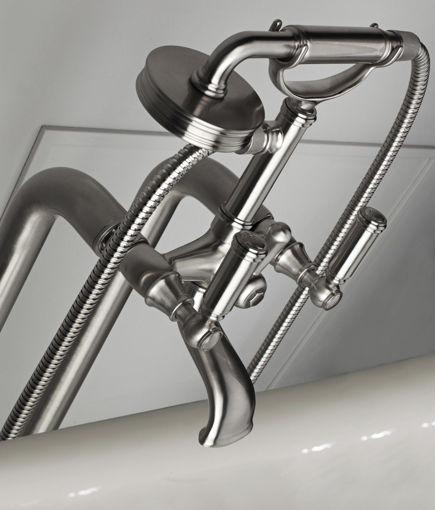 Смеситель для ванны с 2 отверстиями с ручным душем Bossini ARCH-00089263 - Вид №2