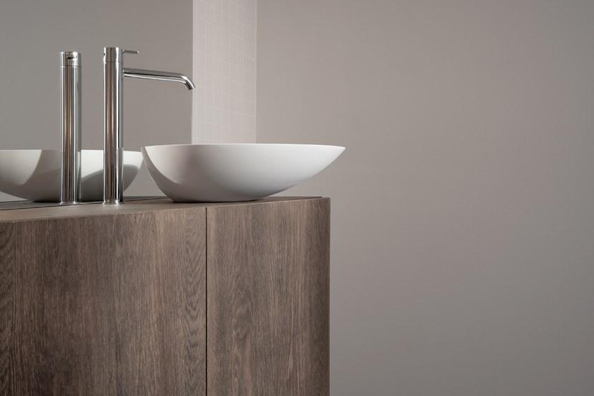 INBANI Тумба под умывальник из дерева подвесная с дверцами Forma sun-id-1414818 - Вид №5