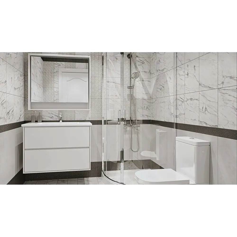 Плитка настенная Stone 30х60 см 1.62 м² цвет светло-серый BELANI STLM-2102867 - Вид №6