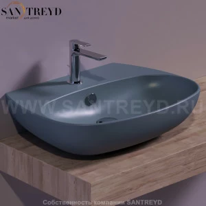 VI10CEMENTOMATT Подвесная раковина настенная овальная Simas Vignoni серая