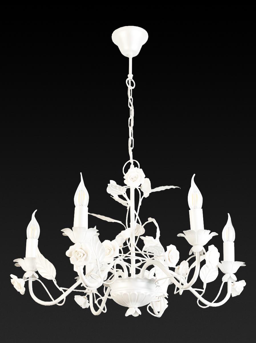 Подвесная люстра Toplight Lynda TL5910D-05WH TOPLIGHT ДИЗАЙНЕРСКИЕ, LYNDA 186073 Белый  - Вид №1