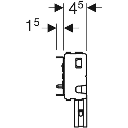 461.430.00.1 Комплект Geberit GIS для раковины с вертикальным смесителем Geberit  - Вид №3
