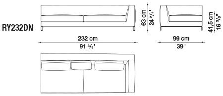 B&B Italia Модульный угловой диван из ткани Ray sun-id-1435354 - Вид №11