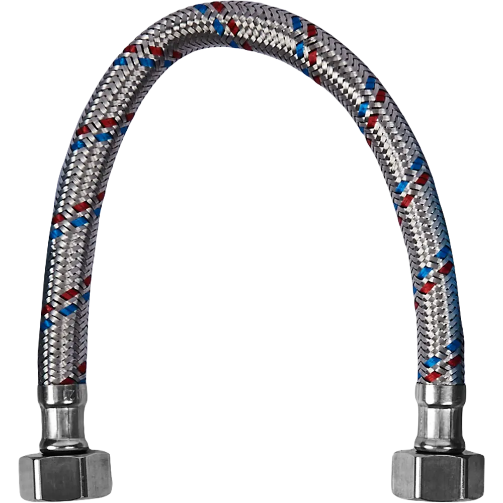 Гибкая подводка для воды ДТРД 30 см x 1/2" внутренняя-внутренняя резьба STLM-2198768 - Вид №2