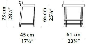 BAXTER Низкий стул из кожи Oslo sun-id-1353887 - Вид №1