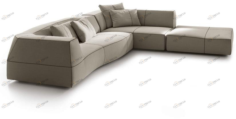 B&B Italia Модульный угловой диван из ткани Bend sun-id-1444225