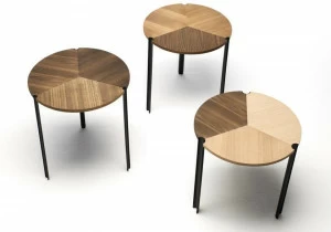 Living Divani Низкий штабелируемый модульный деревянный журнальный столик