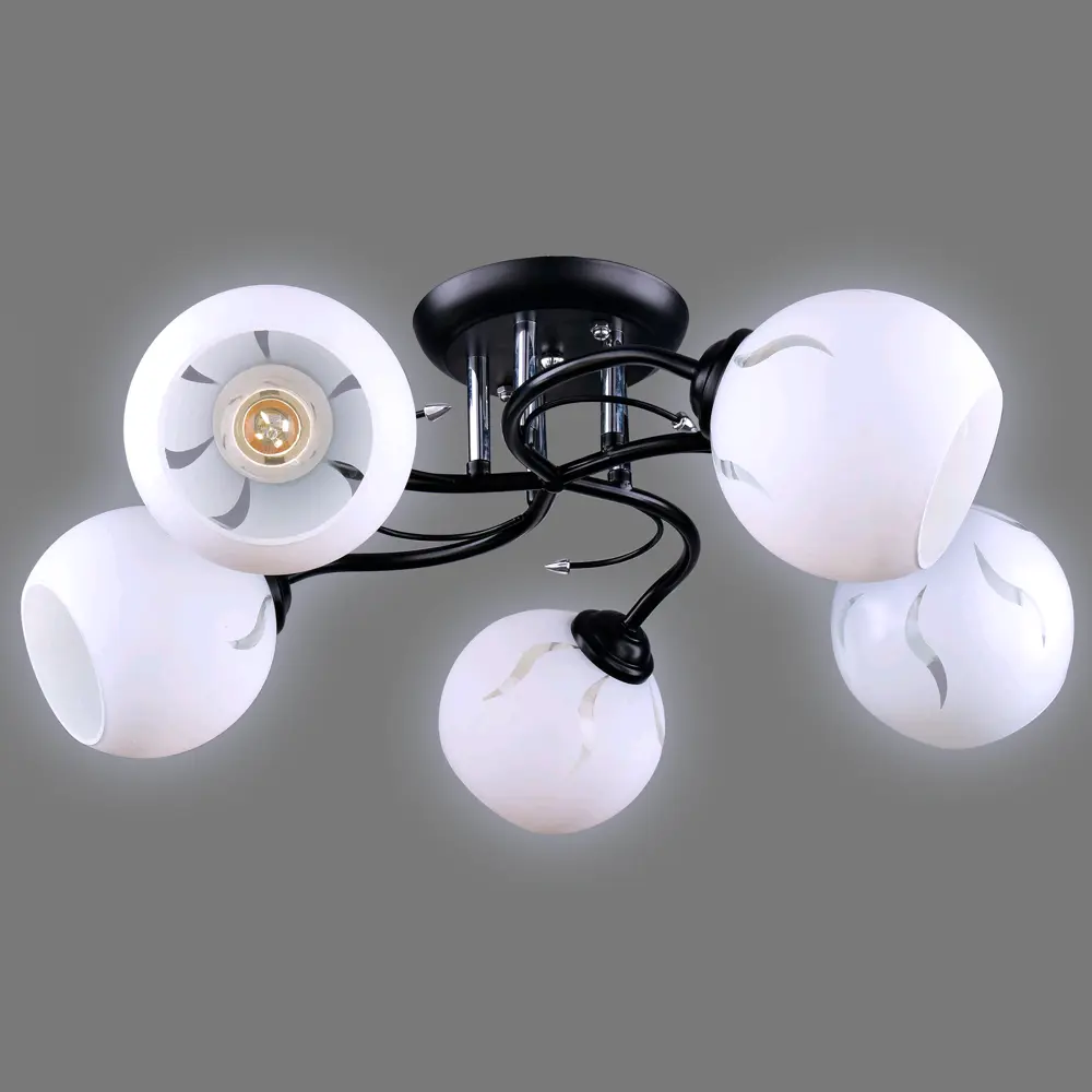 Люстра потолочная Рассвет 5 ламп 15 м² цвет белый КЛЮЧНИК STLM-2094610 - Вид №3