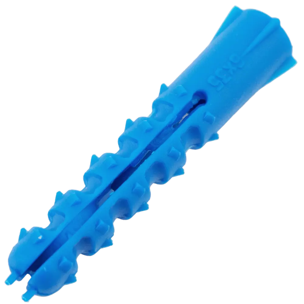 Дюбель с шипами для полнотелых материалов 6х35 мм полипропилен цвет синий 500 шт НЕВСКИЙ КРЕПЕЖ STLM-2182818 - Вид №1