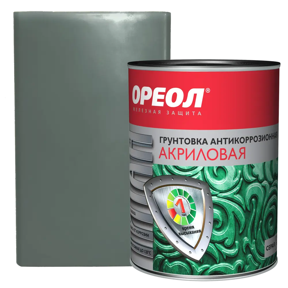 Грунтовка антикоррозийная Ореол Титан цвет серый 0.9 кг STLM-2067073