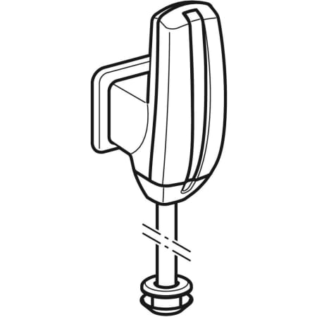 GEBERIT 115.805.46.1 Система электронного управления смывом писсуара Geberit, питание от батарей, подвод воды сзади  - Вид №1