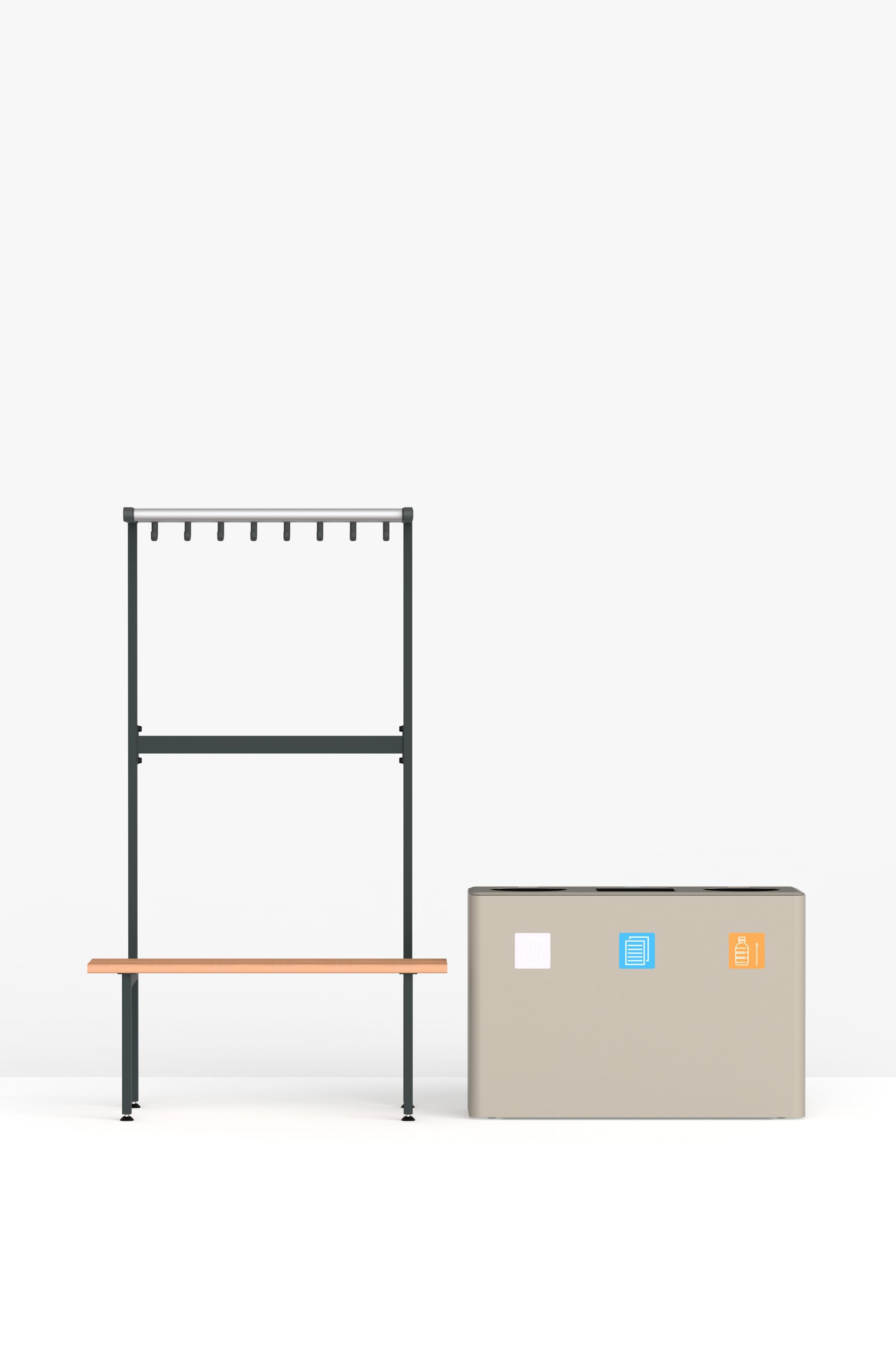 Стальная стойка для мусора с порошковым покрытием FUNCTIONALS DUNK ARCH-00053346 - Вид №12