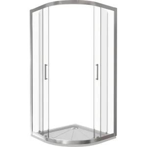 Душевая ширма Makiato 1/4 круга 100x100x190см цвет профиля хром раздвижная стекло 5мм прозрачное