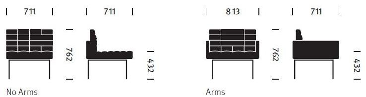 Herman Miller Кресло из ткани с подлокотниками Tuxedo sun-id-1407124 - Вид №2