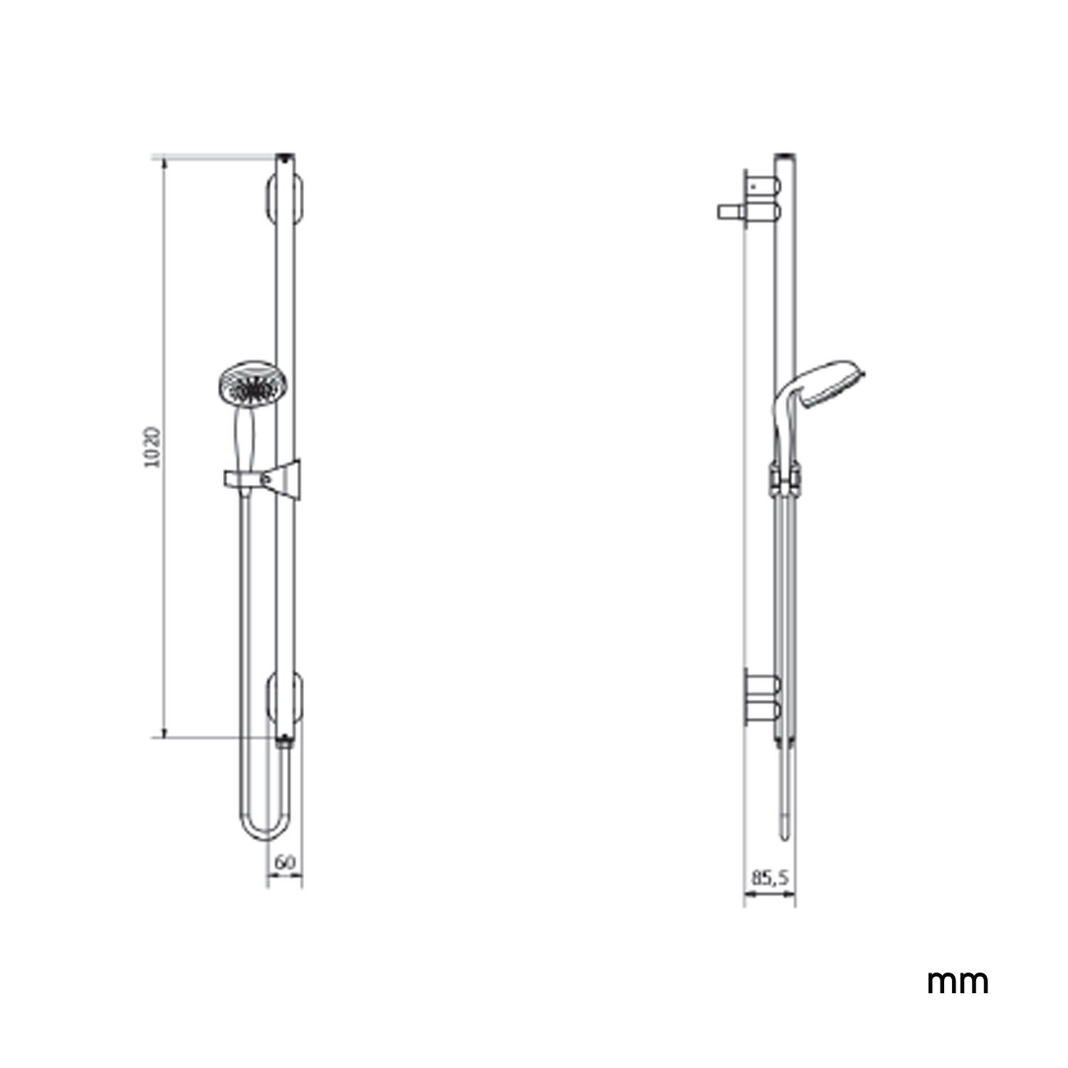 Подъемный стержень с ручным душем Thermomat Elegance ARCH-00151108 - Вид №3