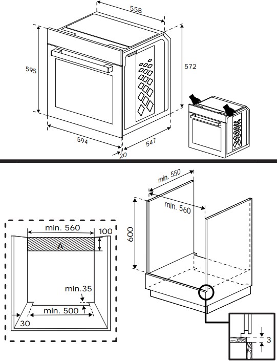9100985 Электрический духовой шкаф Indesit IFSE 3841 J IX серебристый STDN-0128400 - Вид №11
