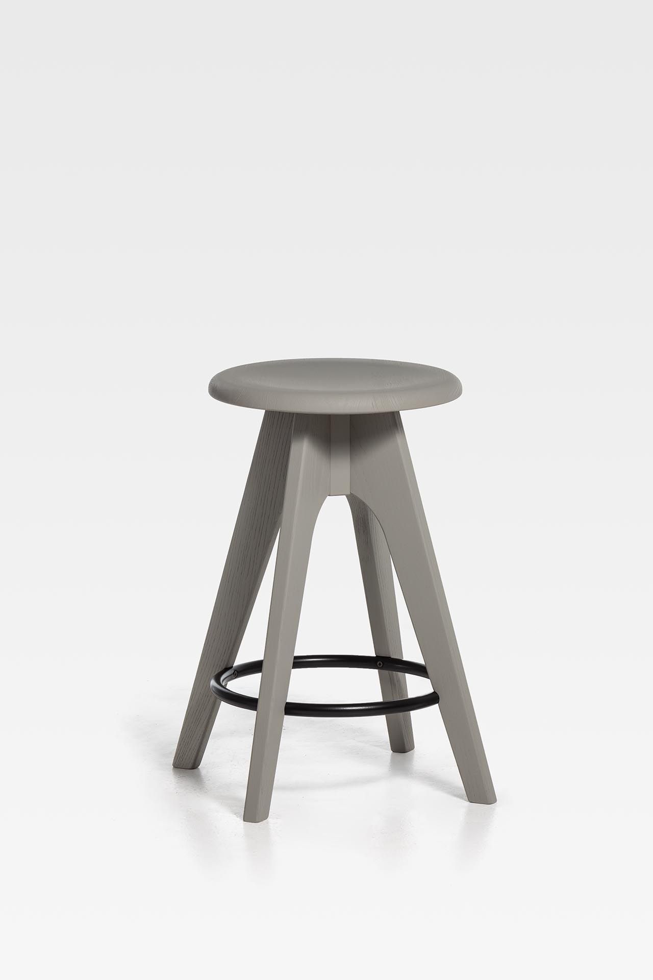 Высокий деревянный табурет с подставкой для ног SIPA Tommy ARCH-00124714 - Вид №6